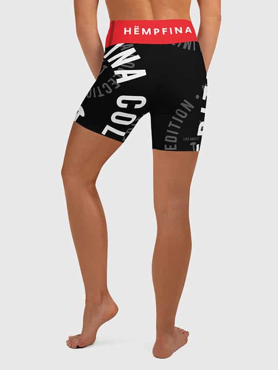 Yoga Shorts Fake Smile Club Red - Black