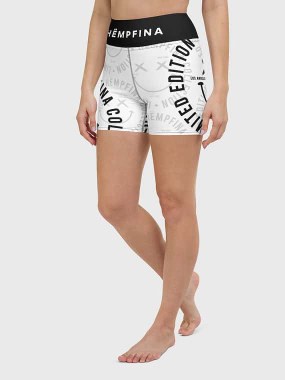 Yoga Shorts Fake Smile Club - White