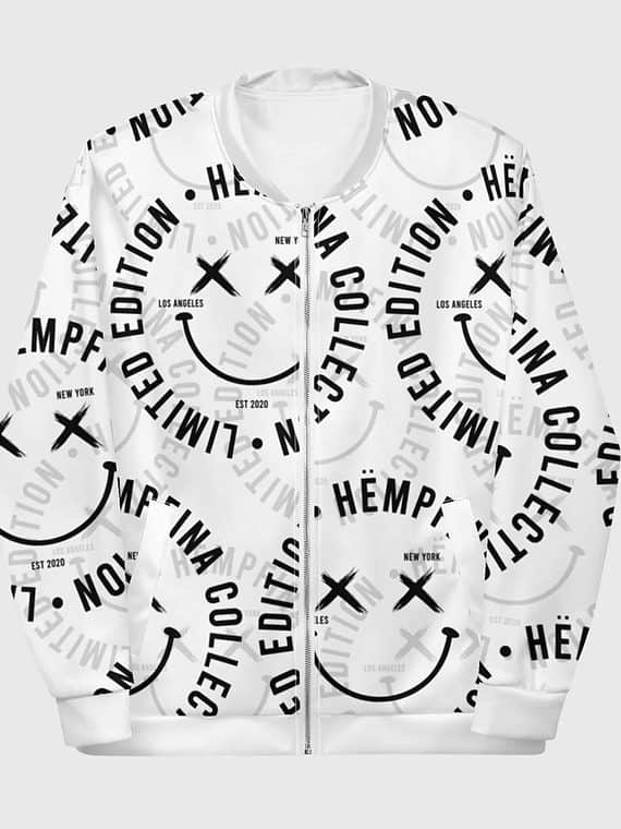 Bomber Jacket Fake Smile Club - White