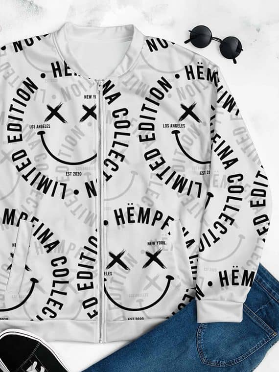 Bomber Jacket Fake Smile Club - White
